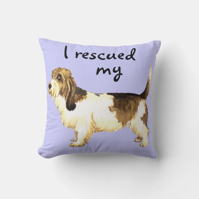 Cojín Decorativo Rescue Petit Basset Griffon Vendéen (Anverso)