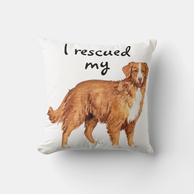 Cojín Decorativo Rescue Toller (Anverso)