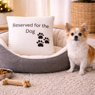 Cojín Decorativo Reserved for the Dog Pillow Minimalist Decor