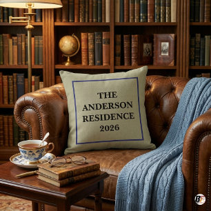 Cojín Decorativo Residencia personalizada Anderson 2026 Año de esta