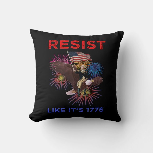 Cojín Decorativo Resiste Como Si Fuera 1776 (Anverso)