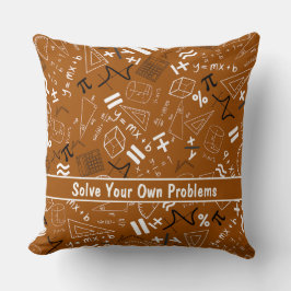 Cojín Decorativo resolver sus propios problemas matemáticas marrón