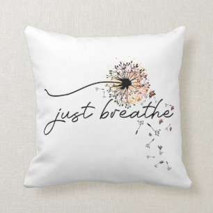 Cojín Decorativo Respira Dandelion Butterfly Inspiración Yoga