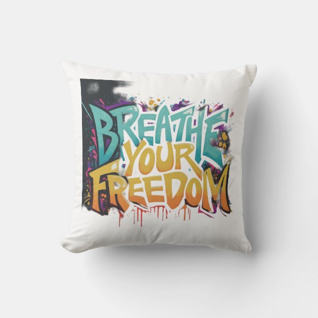 Cojín Decorativo Respira tu libertad (Anverso)