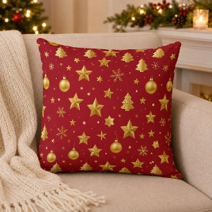 Cojín Decorativo Resplandeciente en la Noche de Navidad