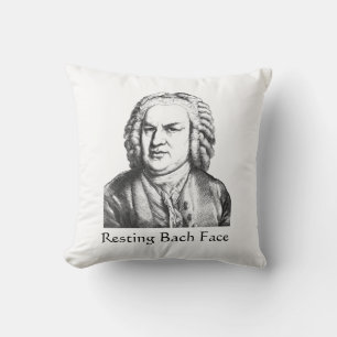Cojín Decorativo Resting Bach Face Classical Music Composer