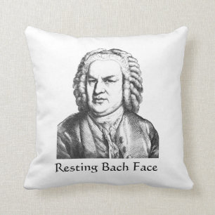 Cojín Decorativo Resting Bach Face Classical Music Composer