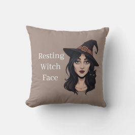 Cojín Decorativo Resting Witch Face | Funny Halloween 