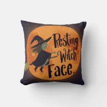 Resting Witch Face Halloween Moon