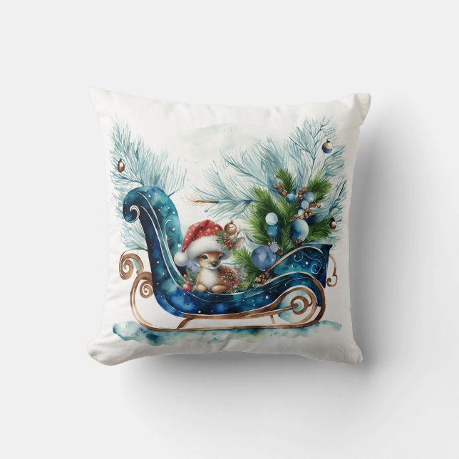 Cojín Decorativo Resto del bebé azul (Anverso)