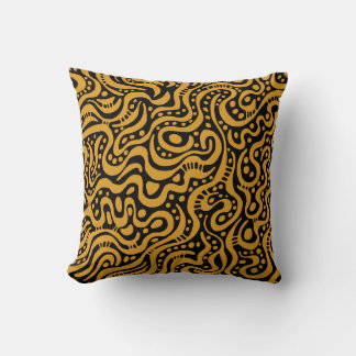 Cojín Decorativo Resumen 041211 - Oro en negro