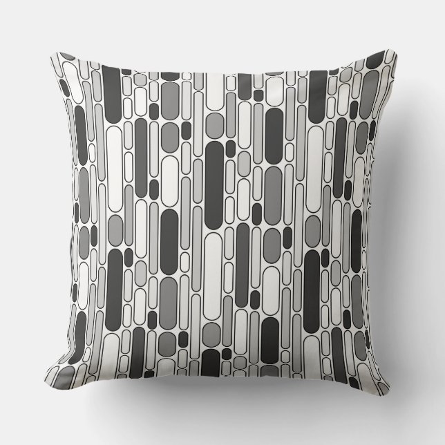 Cojín Decorativo Resumen 100624 - Tonos de gris (Anverso)