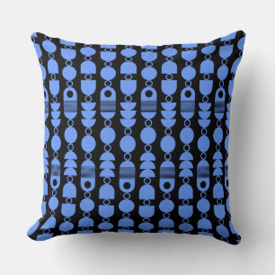 Cojín Decorativo Resumen 140823 - Azul bebé sobre negro