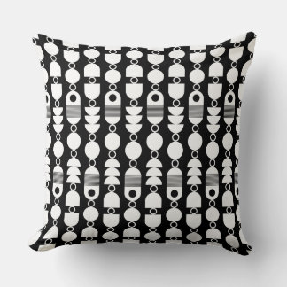 Cojín Decorativo Resumen 140823 - Blanco sobre negro