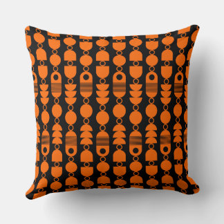 Cojín Decorativo Resumen 140823 - Naranja en negro