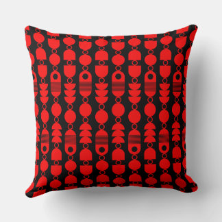 Cojín Decorativo Resumen 140823 - Rojo sobre negro