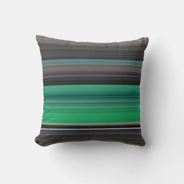 Cojín Decorativo Resumen #1: Verde y gris (Anverso)