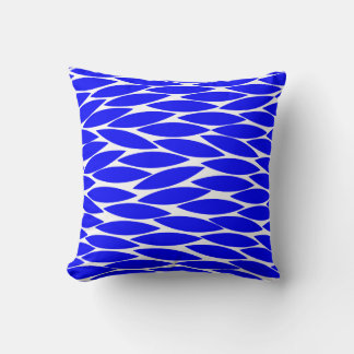 Cojín Decorativo Resumen 250713 - Azul sobre blanco