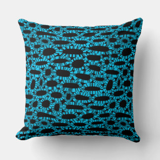 Cojín Decorativo Resumen 250923 - Azul Cielo sobre Negro