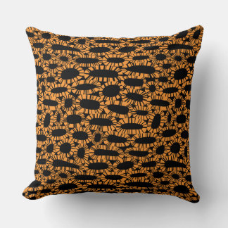 Cojín Decorativo Resumen 250923 - Naranja ligero en negro