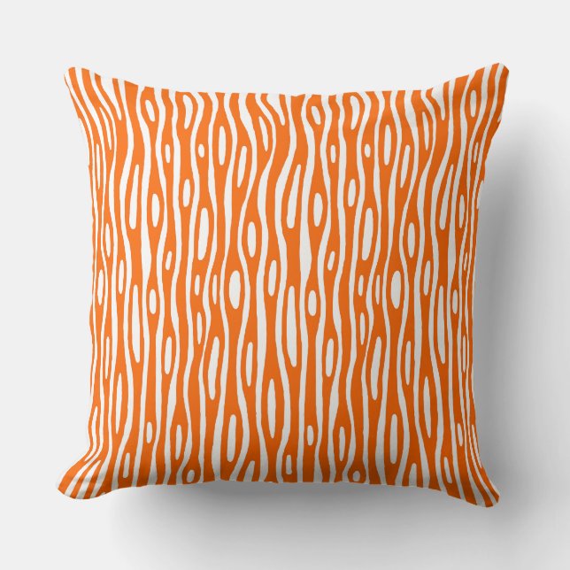 Cojín Decorativo Resumen 280314 - Naranja en blanco (Anverso)