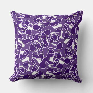 Cojín Decorativo Resumen 290523 Profundo morado y blanco