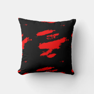 Cojín Decorativo resumen abstracto rojo y negro
