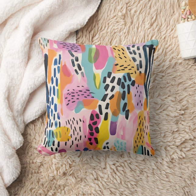 Cojín Decorativo Resumen animal Coloful retro moderno (Manta)