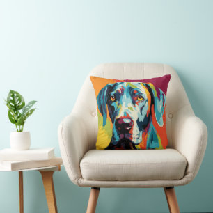 Cojín Decorativo Resumen animal, gran danesa