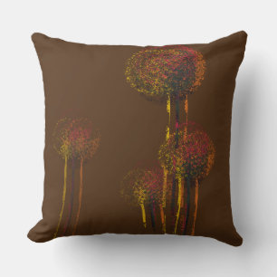 Cojín Decorativo Resumen Árboles de flores otoñales