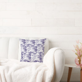 Cojín Decorativo Resumen Art Blue White Minimalismo