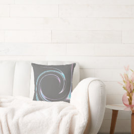 Cojín Decorativo Resumen Art Carbón Gris Azul Azul Blanco Minimalis