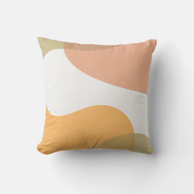 Cojín Decorativo Resumen Art Design Naranja Red (Anverso)