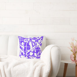 Cojín Decorativo Resumen Art Lavender Blue Purple White Minimalismo