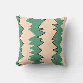 Cojín Decorativo Resumen Art Pale Beige Coral Verde Rosa