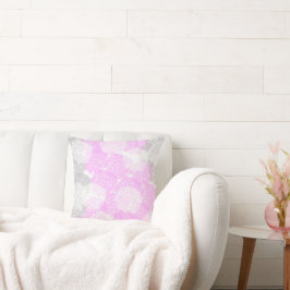 Cojín Decorativo Resumen Art Pink Pastel Gris Blanco Minimalismo