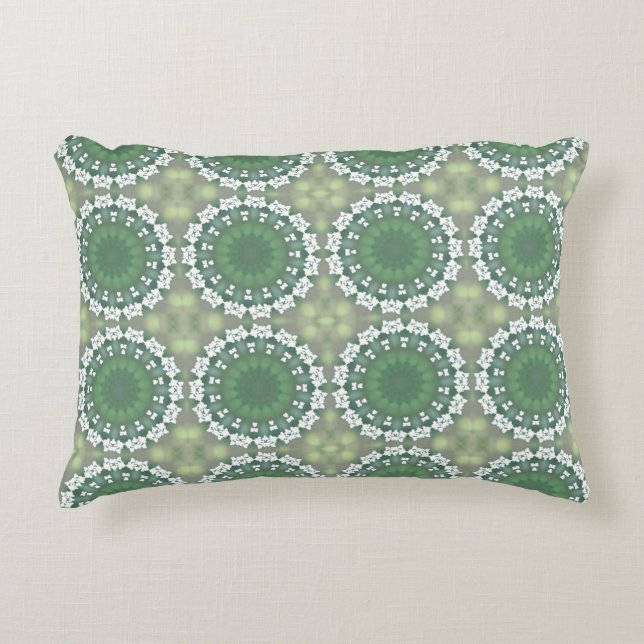 Cojín Decorativo Resumen Art Spring Green Floral Patrón moderno (Anverso)