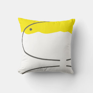 Cojín Decorativo Resumen Arte Amarillo Gris Blanco Minimalismo