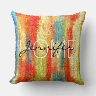 Cojín Decorativo Resumen Arte Moderno Grano de Madera