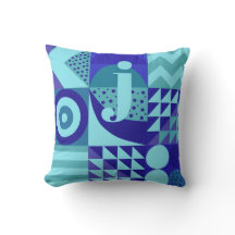 Resumen blues verdes formas geométricas monograma