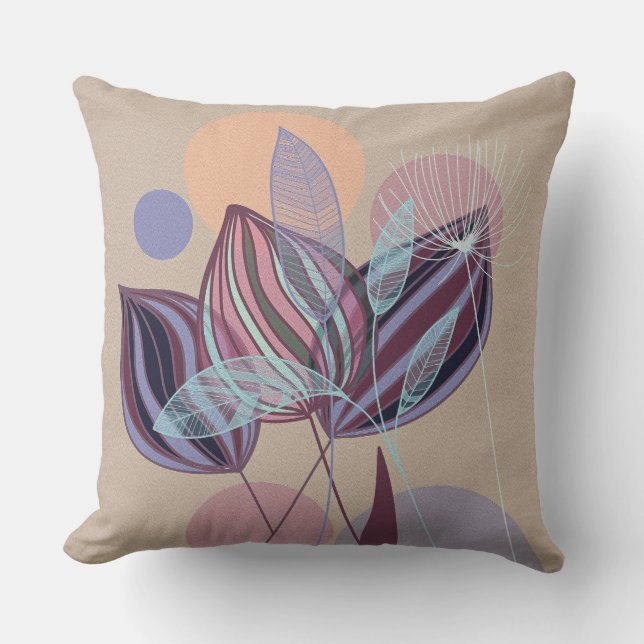 Cojín Decorativo Resumen botánico moderno (Anverso)