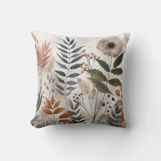 Cojín Decorativo Resumen Botánico Verde Inspiración Floral