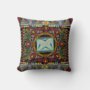 Cojín Decorativo Resumen colorido: diseño de bolsillo cuadrado.