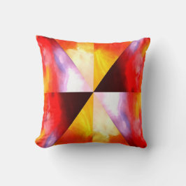 Cojín Decorativo Resumen colorido moderno de color rojo amarillo ma