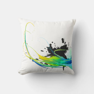 Cojín Decorativo Resumen de aguas frías Paint Splatts