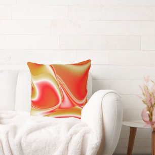 Cojín Decorativo Resumen de amor y oro en 3D Rainbowart