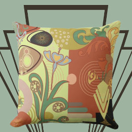 Cojín Decorativo Resumen de Art Nouveau