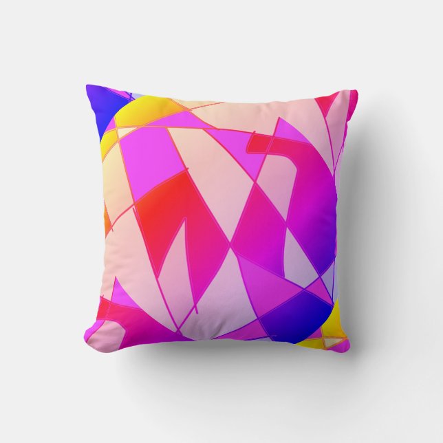 Cojín Decorativo Resumen De Arte Pintando Un Cuchillo De Una Especi (Anverso)