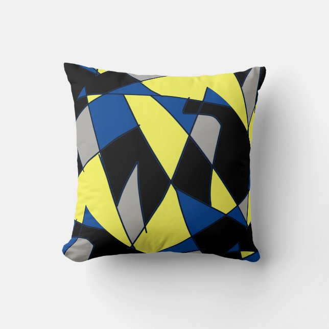 Cojín Decorativo Resumen De Arte Pintando Un Cuchillo De Una Especi (Anverso)