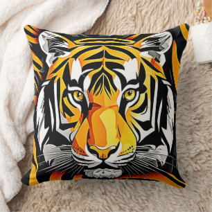 Cojín Decorativo Resumen de arte tigre